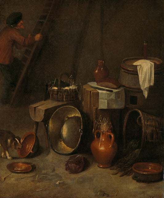 Still life in a stable – Hendrik Potuyl Vintage Still Life Art Print | Wall Art Poster