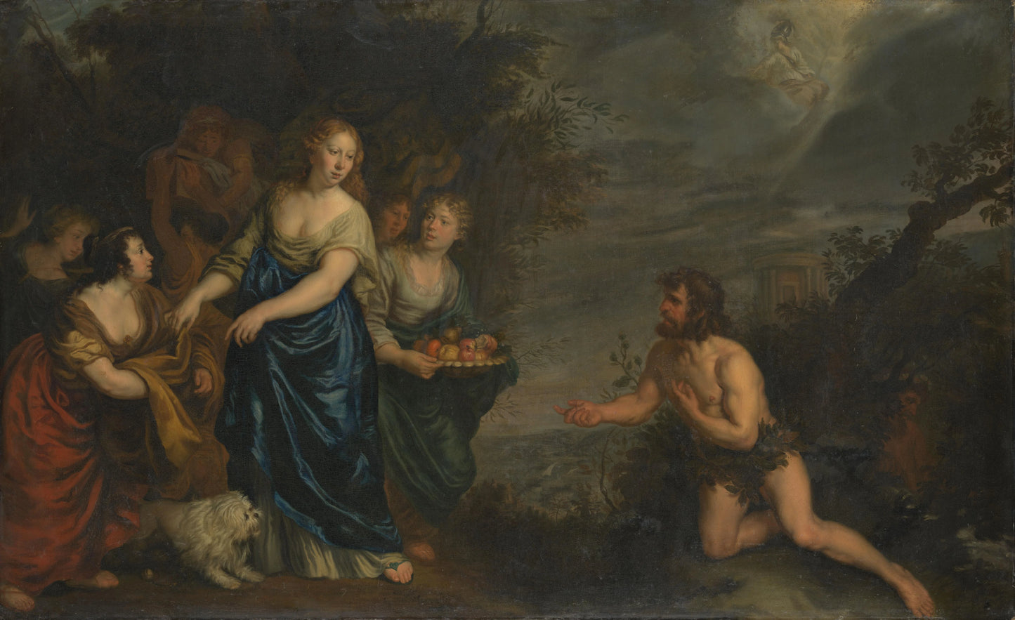 Odysseus and Nausicaa – Joachim von Sandrart (I) Vintage Art Print | Wall Art Poster