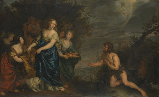 Odysseus and Nausicaa – Joachim von Sandrart (I) Vintage Art Print | Wall Art Poster