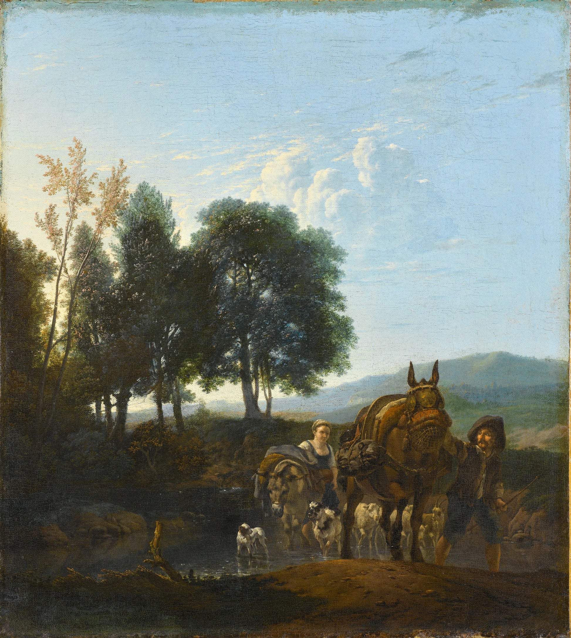 Landscape with Mule Driver – Karel du Jardin Vintage Landscape Art Print | Wall Art Poster