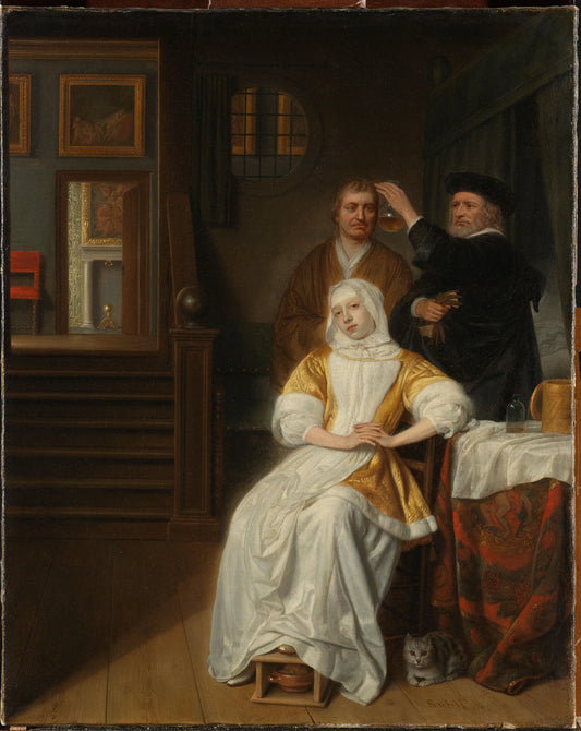 'The Anemic Lady' – Samuel van Hoogstraten Vintage Art Print | Wall Art Poster