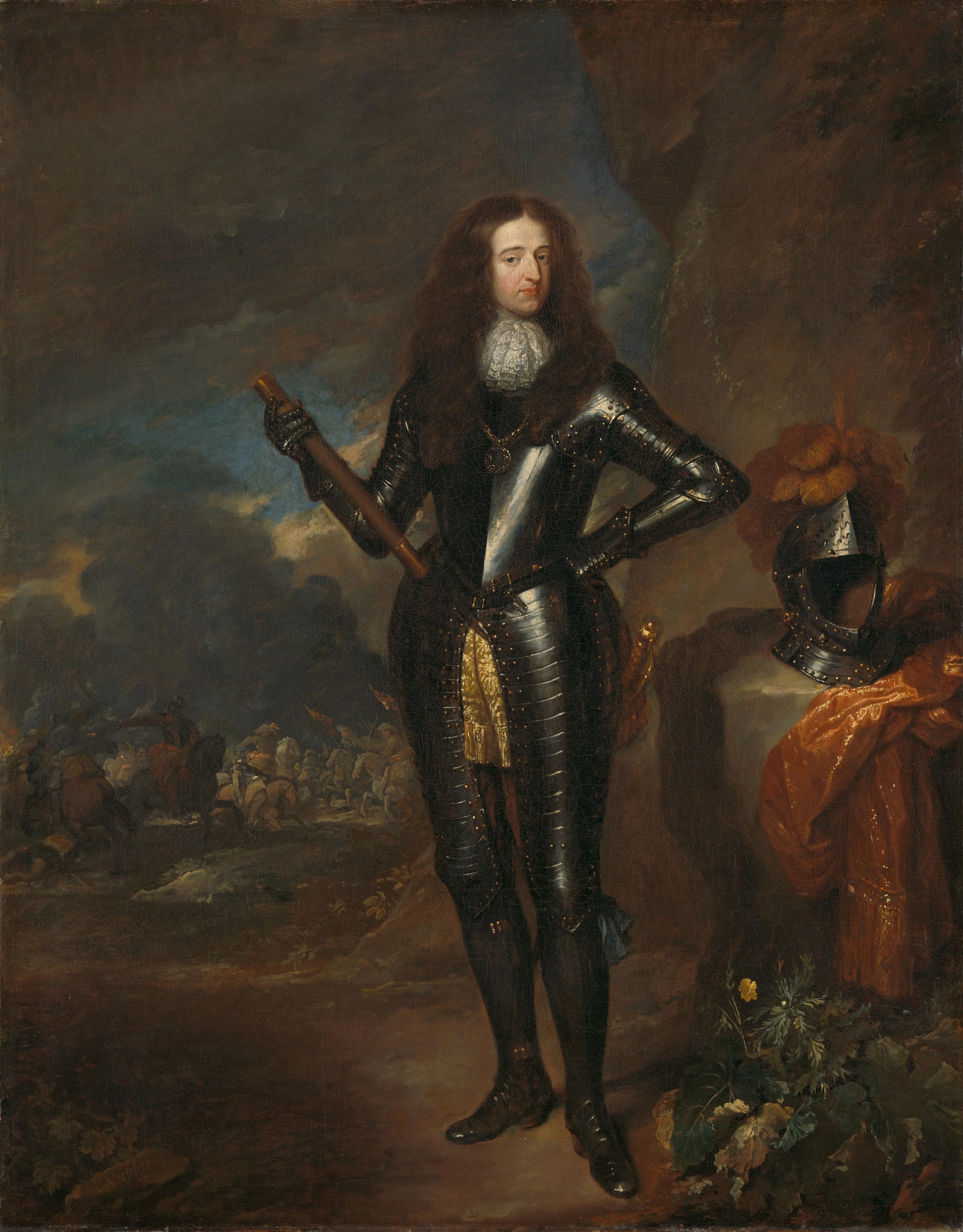 Portrait of William III, Prince of Orange and Stadholder – Caspar Netscher Vintage Portrait Art Print | Wall Art Poster