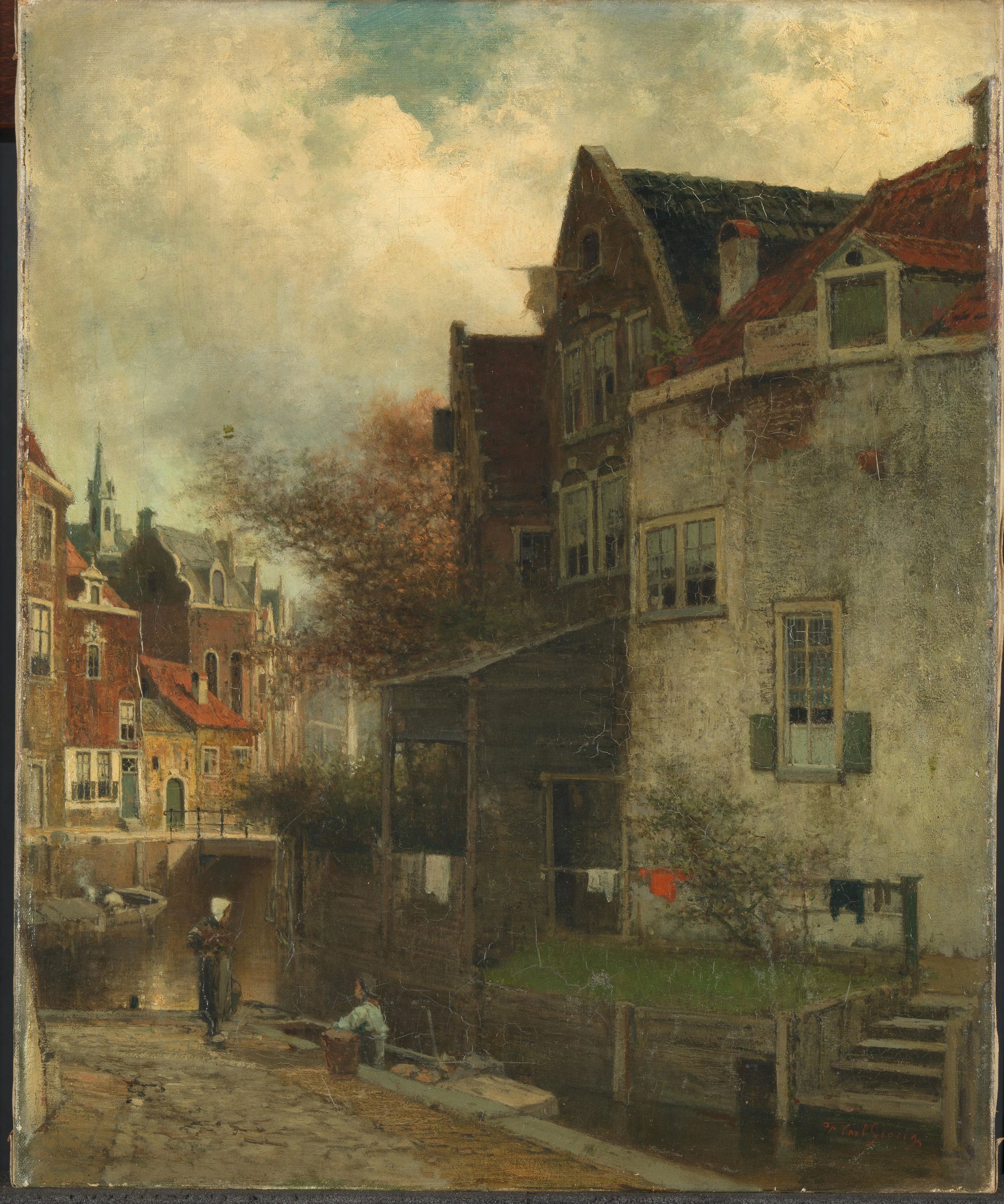 Stadsgezicht – Ferdinand Carl Sierich Vintage Cityscape Art Print | Wall Art Poster