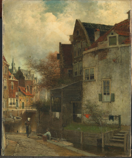 Stadsgezicht – Ferdinand Carl Sierich Vintage Cityscape Art Print | Wall Art Poster