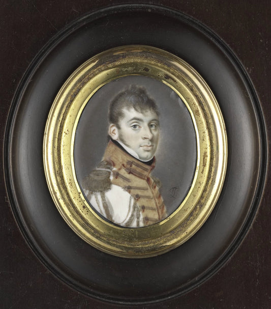 Willem Jacob Verkouteren (1779-1861), in het uniform van de Garde d'Honneur van Delft – Leonardus Temminck (mentioned on object) Vintage Art Print | Wall Art Poster