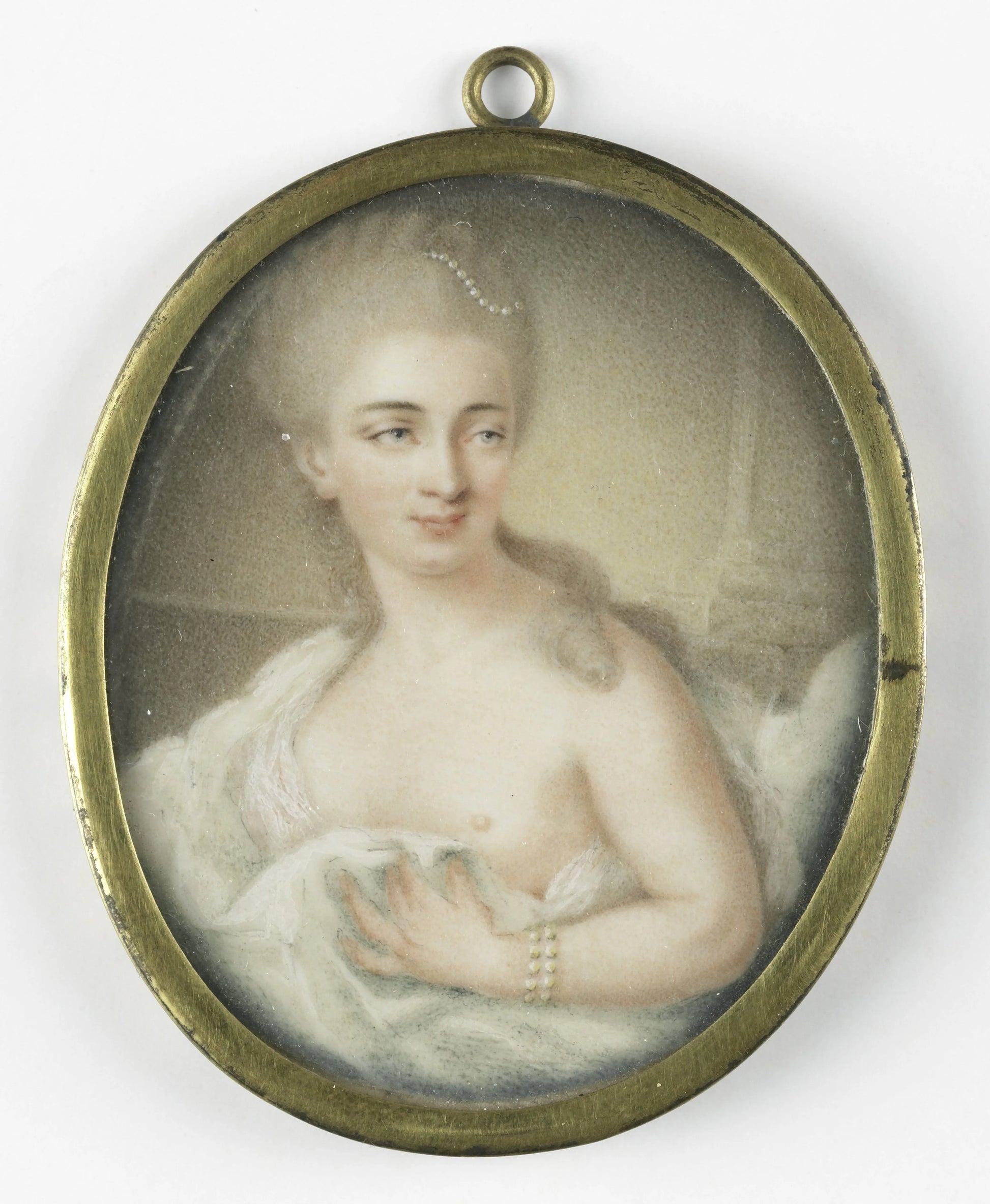 Portret van een jonge vrouw – anoniem Vintage Art Print | Wall Art Poster