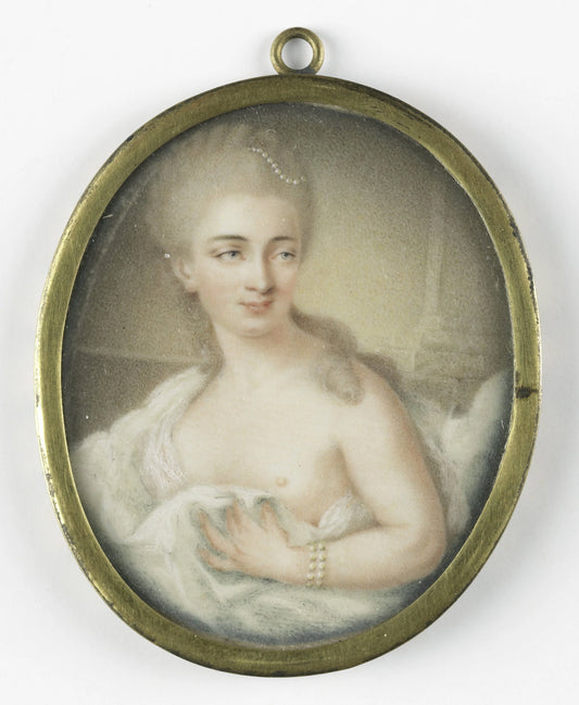 Portret van een jonge vrouw – anoniem Vintage Art Print | Wall Art Poster