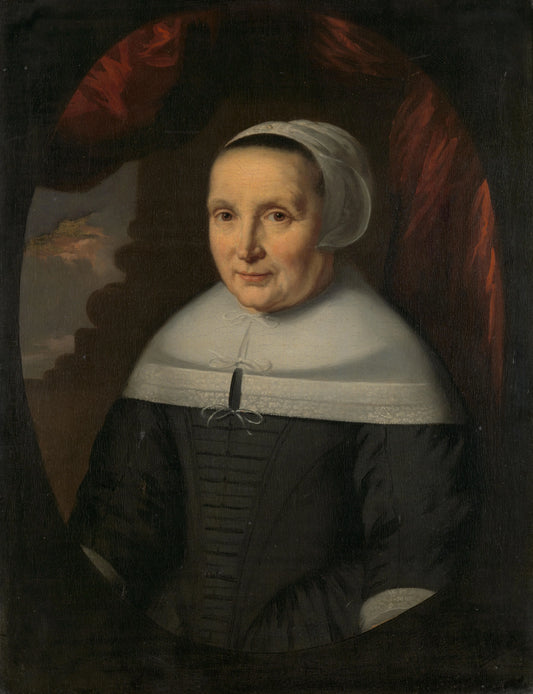 Portrait of Aeltje Denijs (born 1598/99) – kopie naar Nicolaes Maes Vintage Portrait Art Print | Wall Art Poster