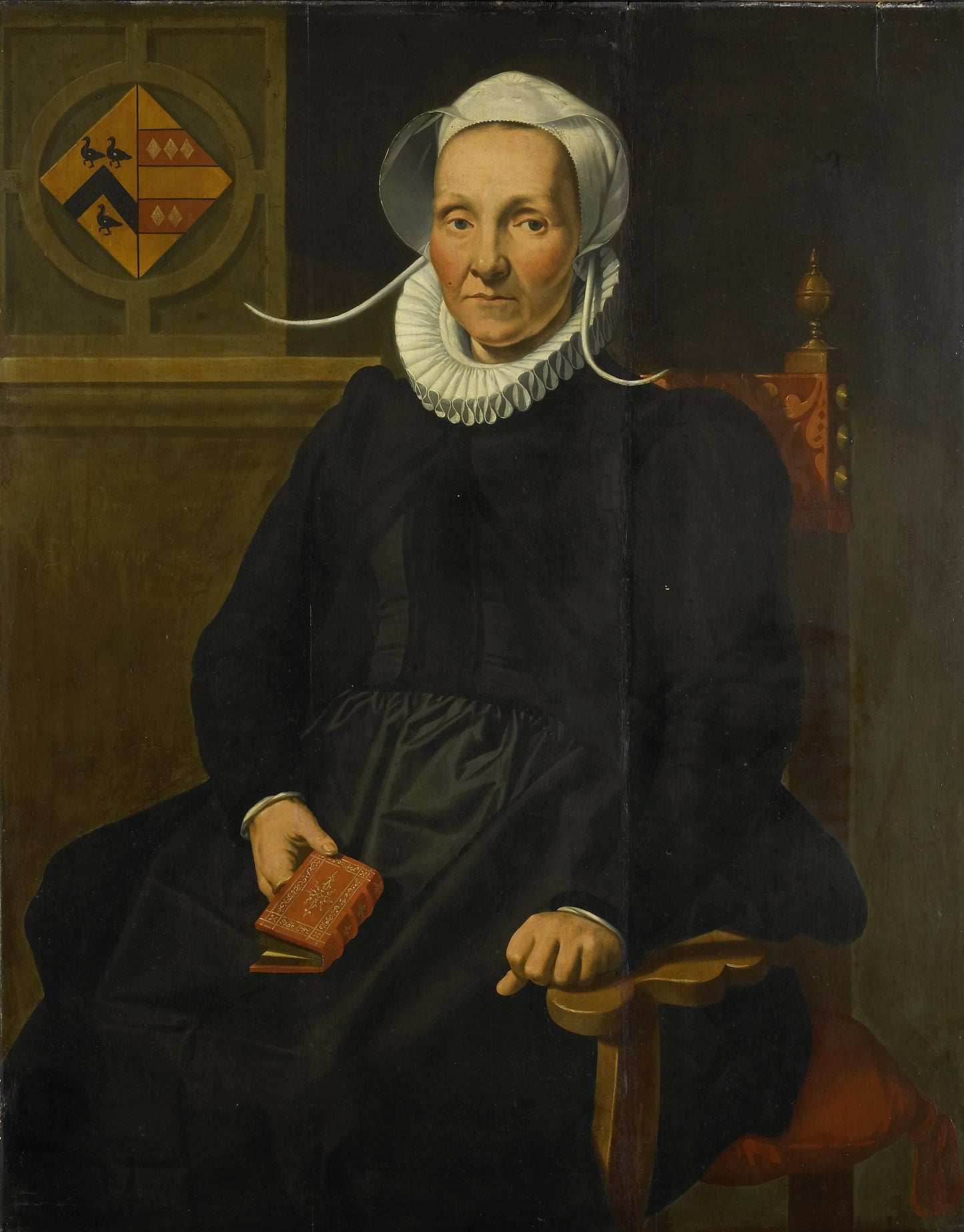 Portrait of Dirckje Tymansdr Gael, called van der Graft, Wife of Mattheus Augustijnsz Steyn – Pieter Pietersz. (I) Vintage Portrait Art Print | Wall Art Poster