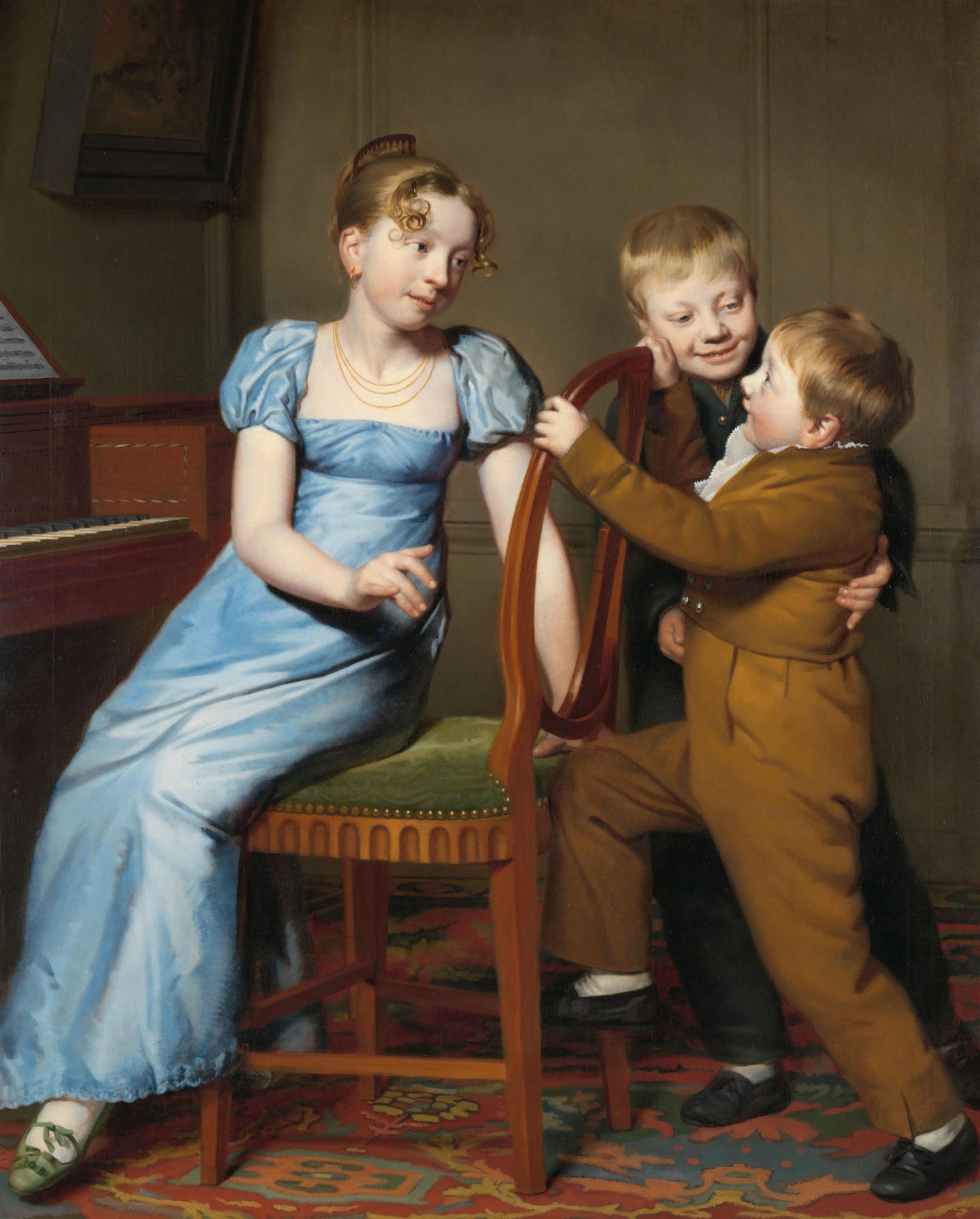 Piano Practice Interrupted – Willem Bartel van der Kooi Vintage Portrait Art Print | Wall Art Poster