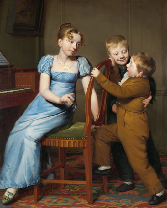 Piano Practice Interrupted – Willem Bartel van der Kooi Vintage Portrait Art Print | Wall Art Poster
