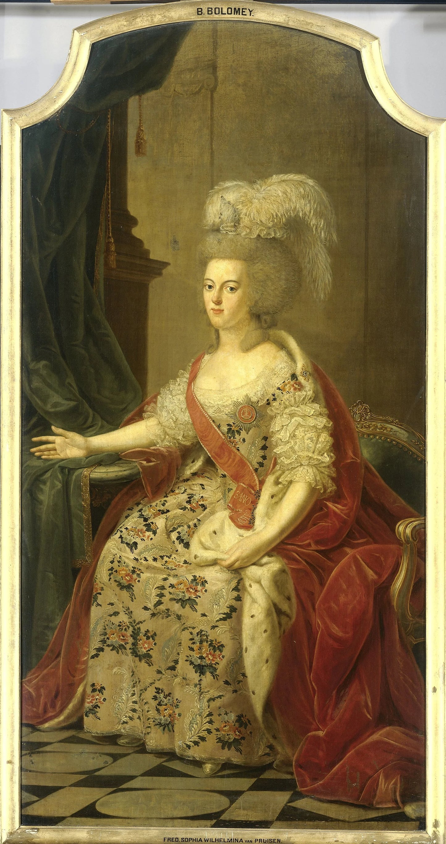 Frederika Sophia Wilhelmina of Prussia (1751-1820), Wife of Prince Willem V – Benjamin Samuel Bolomey Vintage Art Print | Wall Art Poster