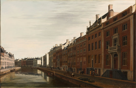 The ‘Golden Bend’ in the Herengracht, Amsterdam, Seen from the West – Gerrit Berckheyde Vintage Cityscape Art Print | Wall Art Poster