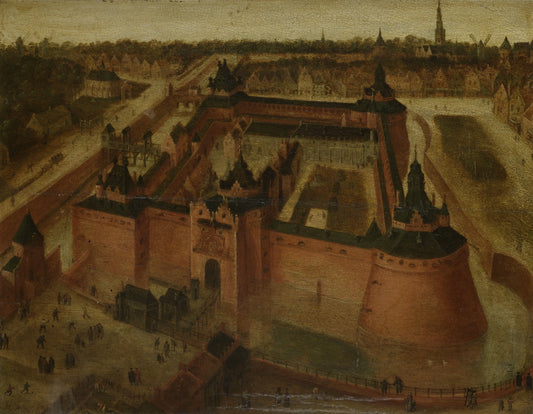 Bird's-eye View of the Vredenburg (Vredeborch) Castle in Utrecht – anoniem Vintage Bird Study Art Print | Wall Art Poster