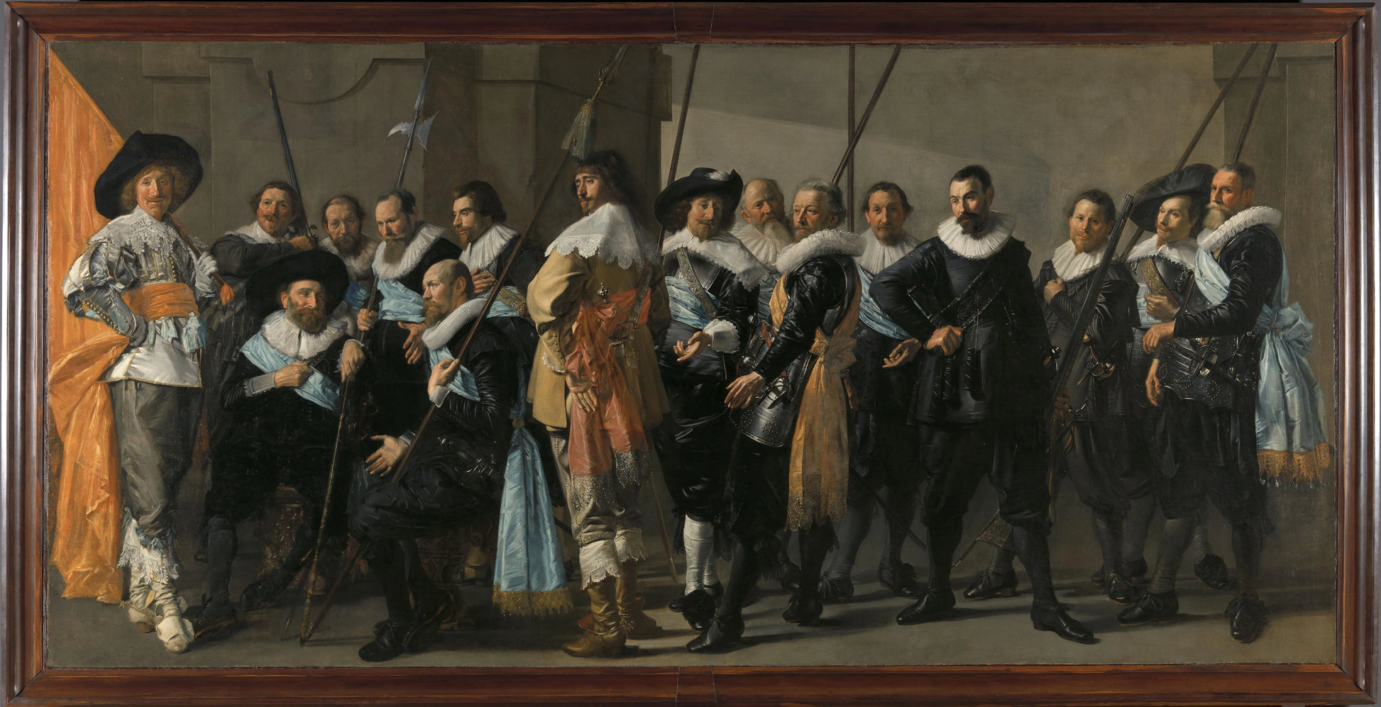 Officers and other Guardsmen of the XIth District of Amsterdam, under the Command of Captain Reijnier Reael and Lieutenant Cornelis Michielsz Blaeuw, known as the 'The Meagre Company' – Frans Hals, Pieter Codde Vintage Portrait Art Print | Wall Art Poster
