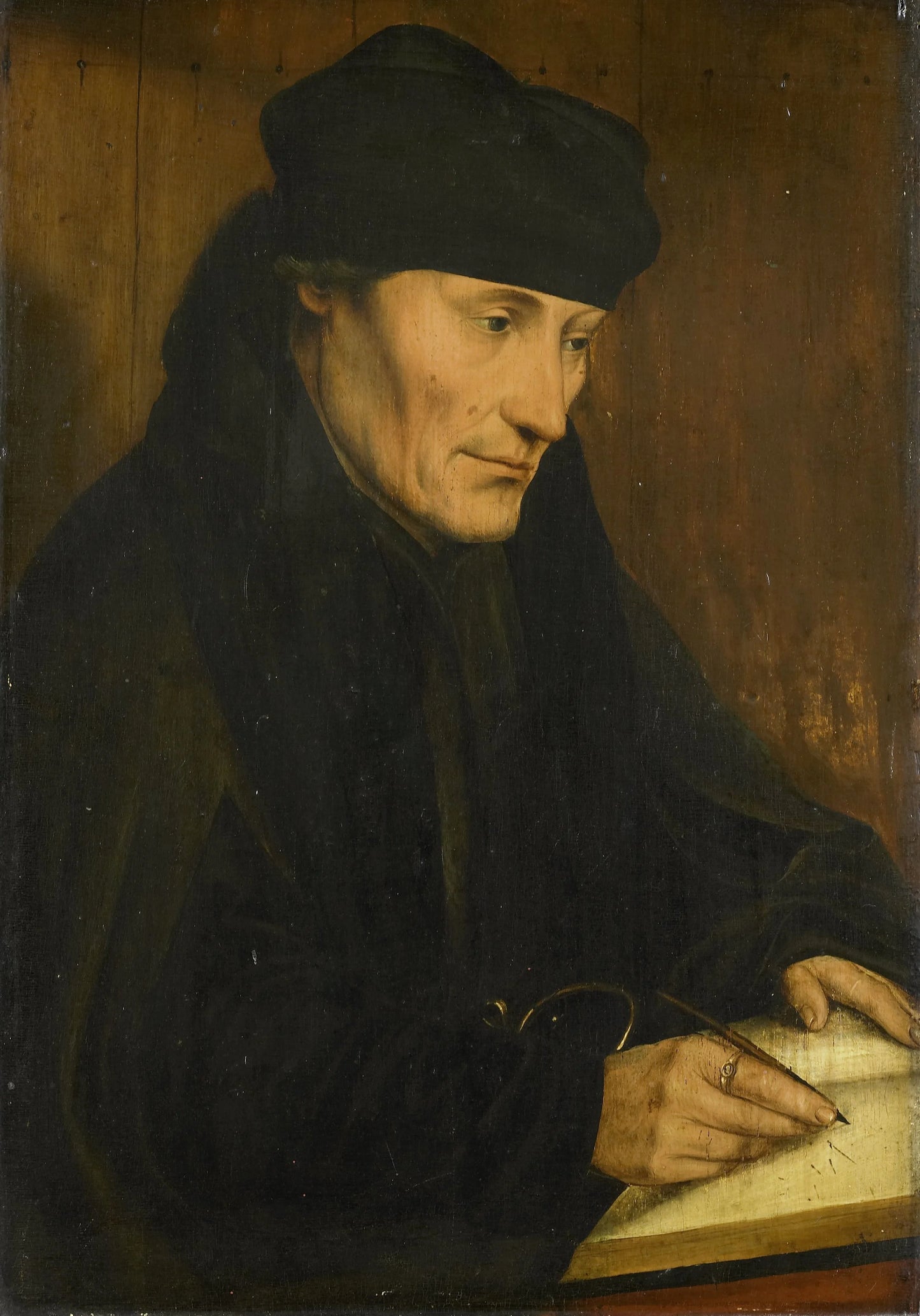 Portrait of Desiderius Erasmus – kopie naar Quinten Massijs (I) Vintage Portrait Art Print | Wall Art Poster