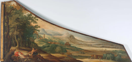 Painting on a harpsichord lid with the death of Euridice – manier van Joos de Momper (II) Vintage Landscape Art Print | Wall Art Poster