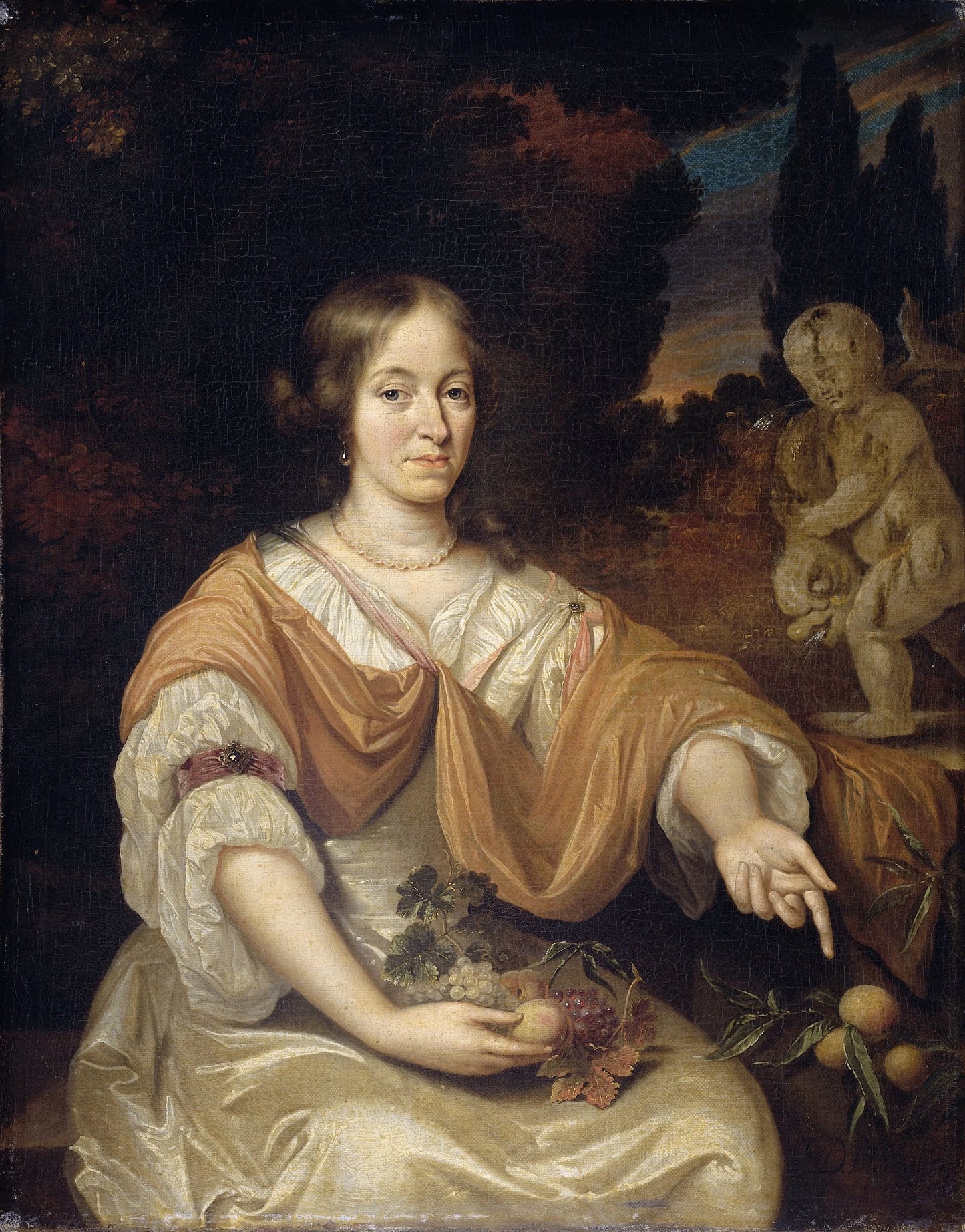 Sara Pottey (1651-1705), Wife of Johan van Bochoven – Daniël Haringh Vintage Portrait Art Print | Wall Art Poster
