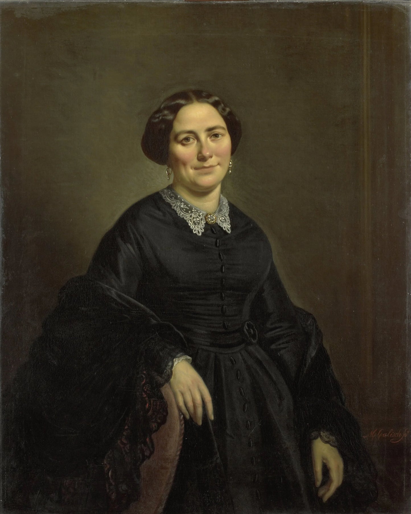 Johanna Christina Beelenkamp (1820-90). Wife of Cornelis Outshoorn – Moritz Calisch Vintage Art Print | Wall Art Poster