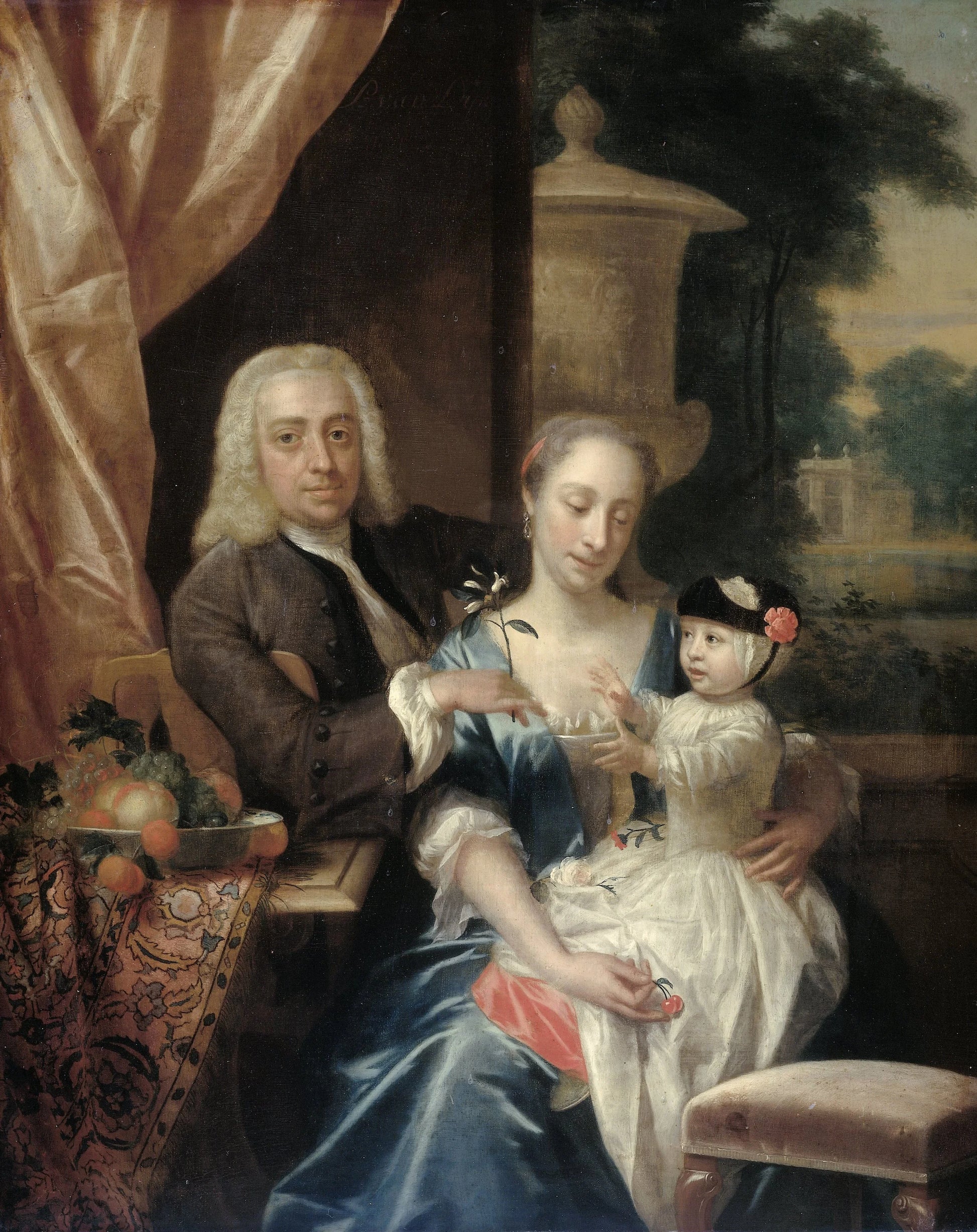 Isaac Parker, His Wife Justina Johanna Ramskrammer and Their Son Willem Alexander – Philip van Dijk Vintage Portrait Art Print | Wall Art Poster