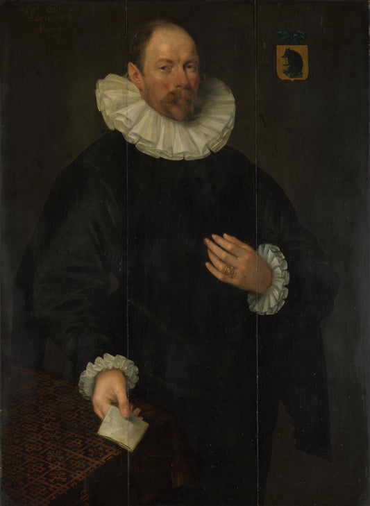 Portrait of Paulus Cornelisz van Beresteyn (1548-1625), Burgomaster of Delft – Jacob Willemsz. Delff (I) Vintage Portrait Art Print | Wall Art Poster