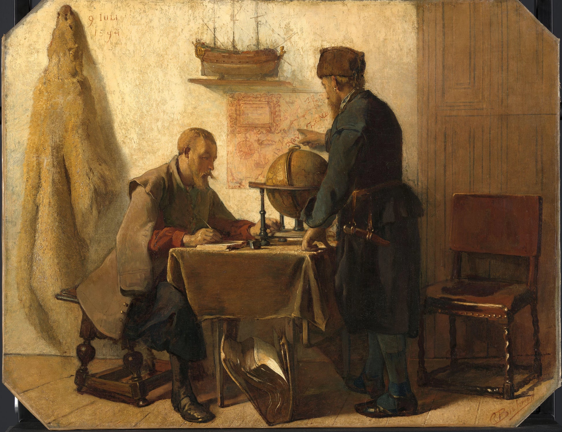 Heemskerck and Barents Planning their Second Expedition to the Far North – Christoffel Bisschop Vintage Art Print | Wall Art Poster