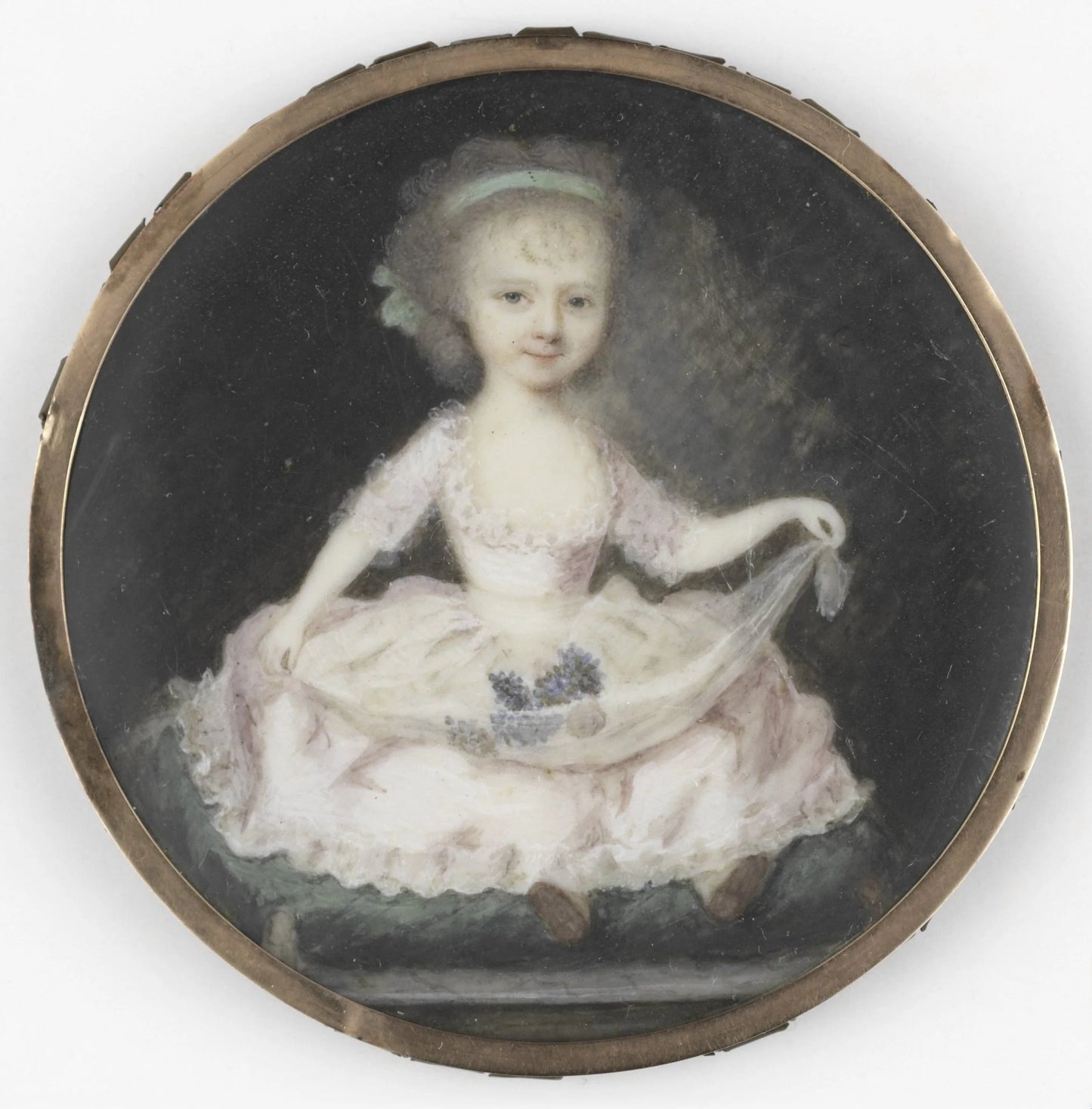 Portret van een kind, gehouden voor Frederica Louisa Wilhelmina (1770-1819), prinses van Oranje-Nassau. Dochter van prins Willem V – Anthonie Joseph Helant Vintage Portrait Art Print | Wall Art Poster