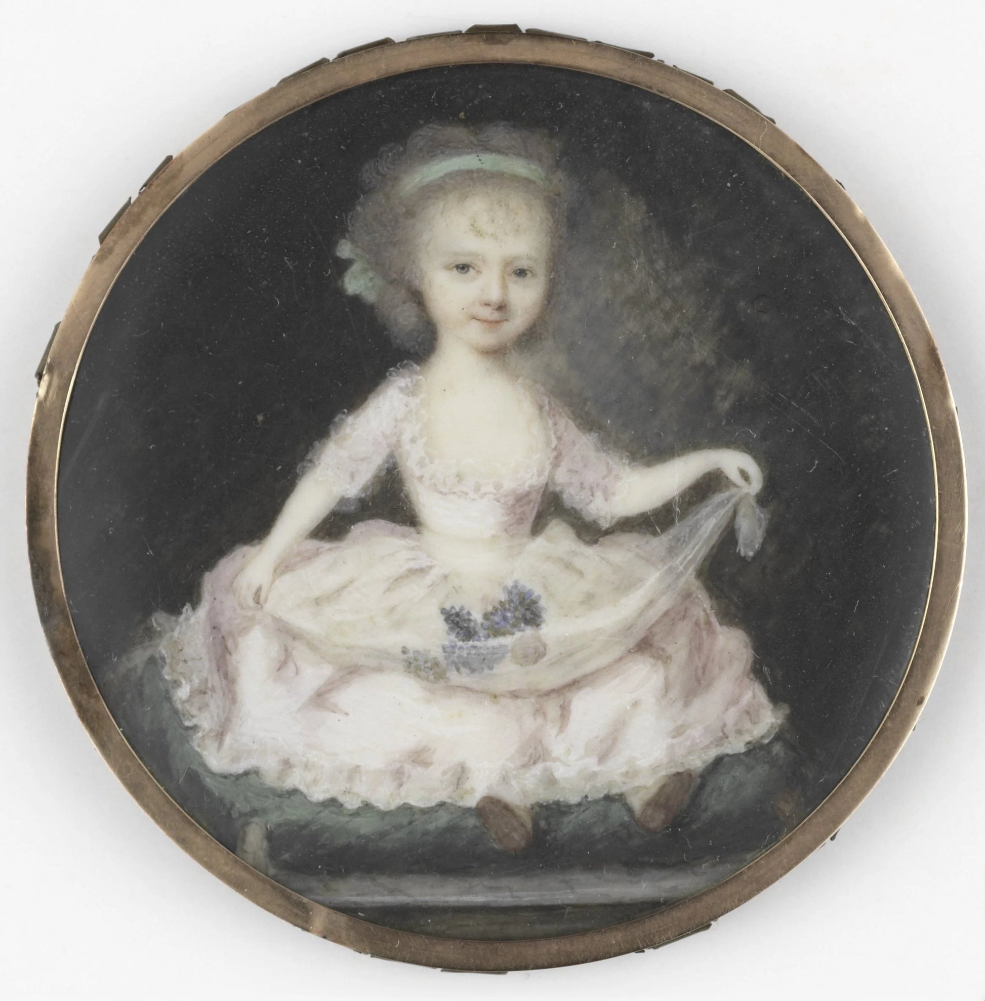 Portret van een kind, gehouden voor Frederica Louisa Wilhelmina (1770-1819), prinses van Oranje-Nassau. Dochter van prins Willem V – Anthonie Joseph Helant Vintage Portrait Art Print | Wall Art Poster