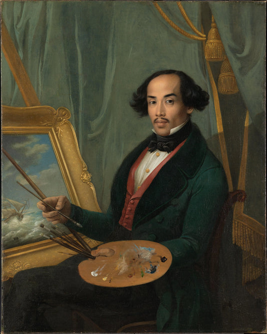 Portrait of Raden Syarif Bustaman Saleh – attributed to Friedrich Carl Albert Schreuel Vintage Self-Portrait Art Print | Wall Art Poster