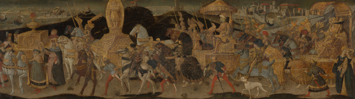 Darius Marching to the Battle of Issus – atelier van Apollonio di Giovanni Vintage Art Print | Wall Art Poster