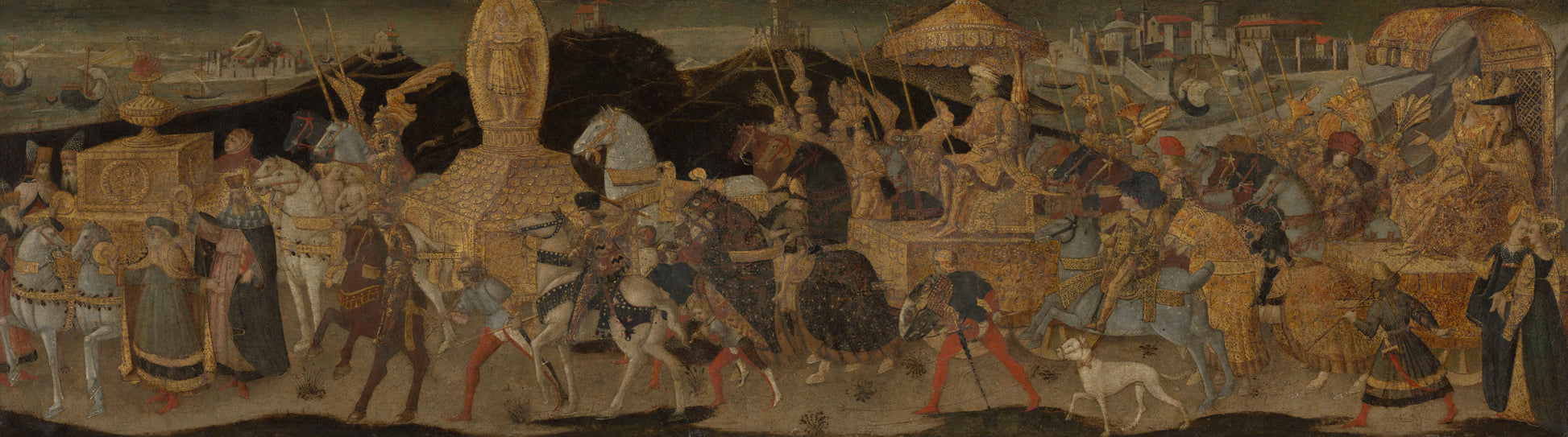 Darius Marching to the Battle of Issus – atelier van Apollonio di Giovanni Vintage Art Print | Wall Art Poster