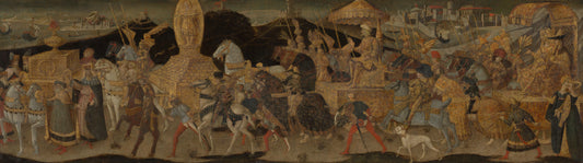 Darius Marching to the Battle of Issus – atelier van Apollonio di Giovanni Vintage Art Print | Wall Art Poster