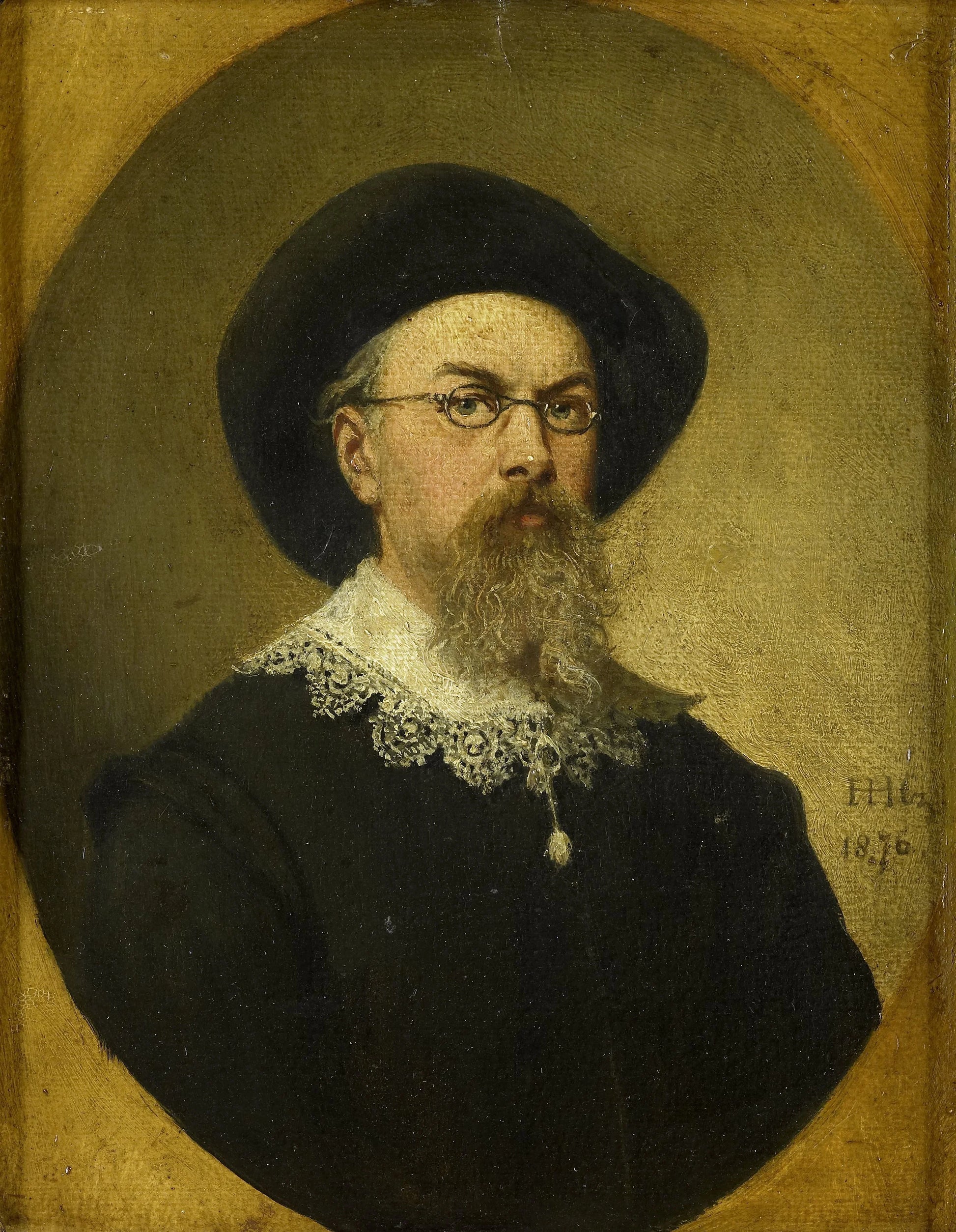Self Portrait – Hendrik Hollander Cz. Vintage Self-Portrait Art Print | Wall Art Poster