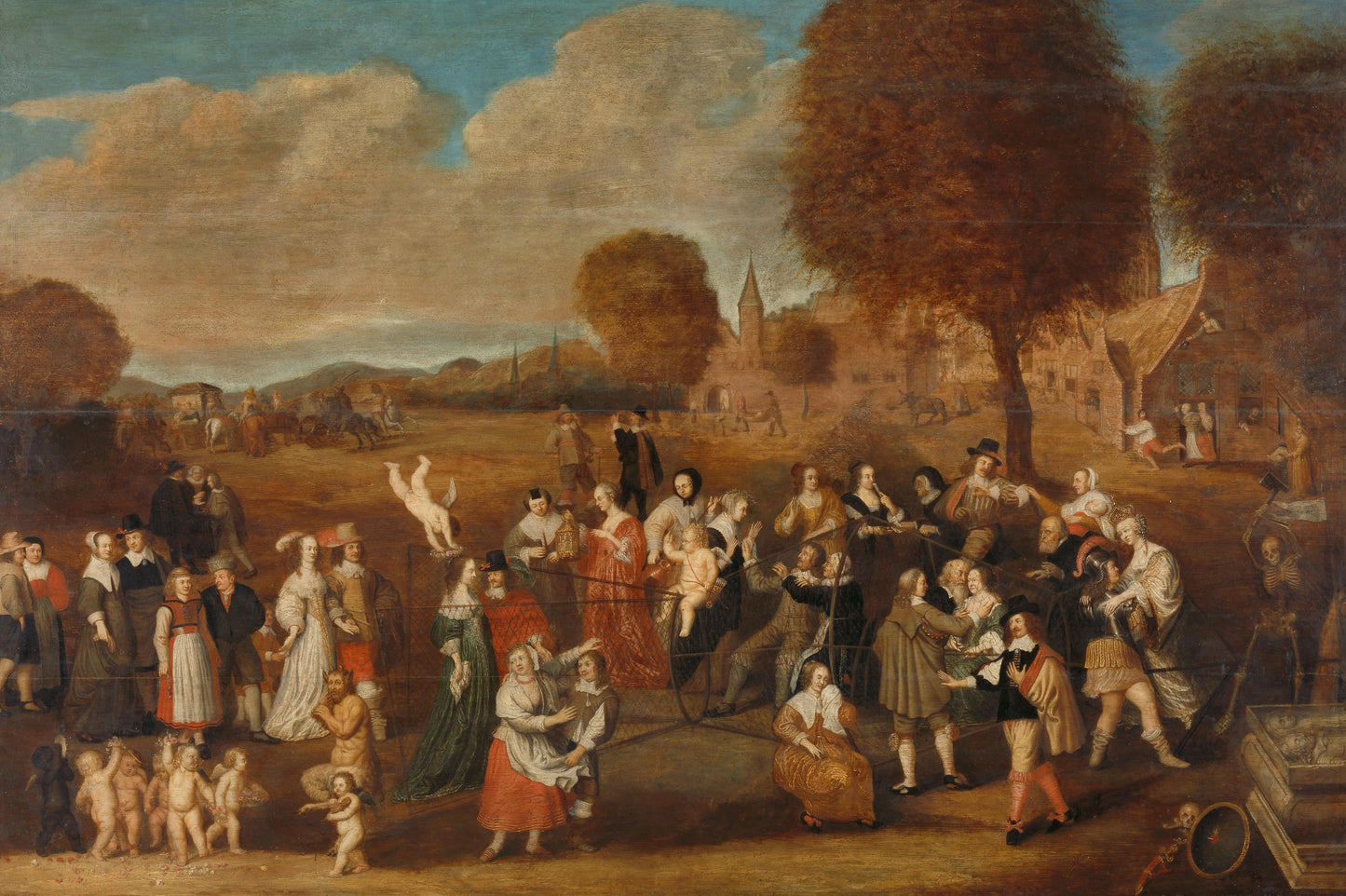 The marriage trap: an allegory of marriage – Hendrik Noorderwiel Vintage Art Print | Wall Art Poster