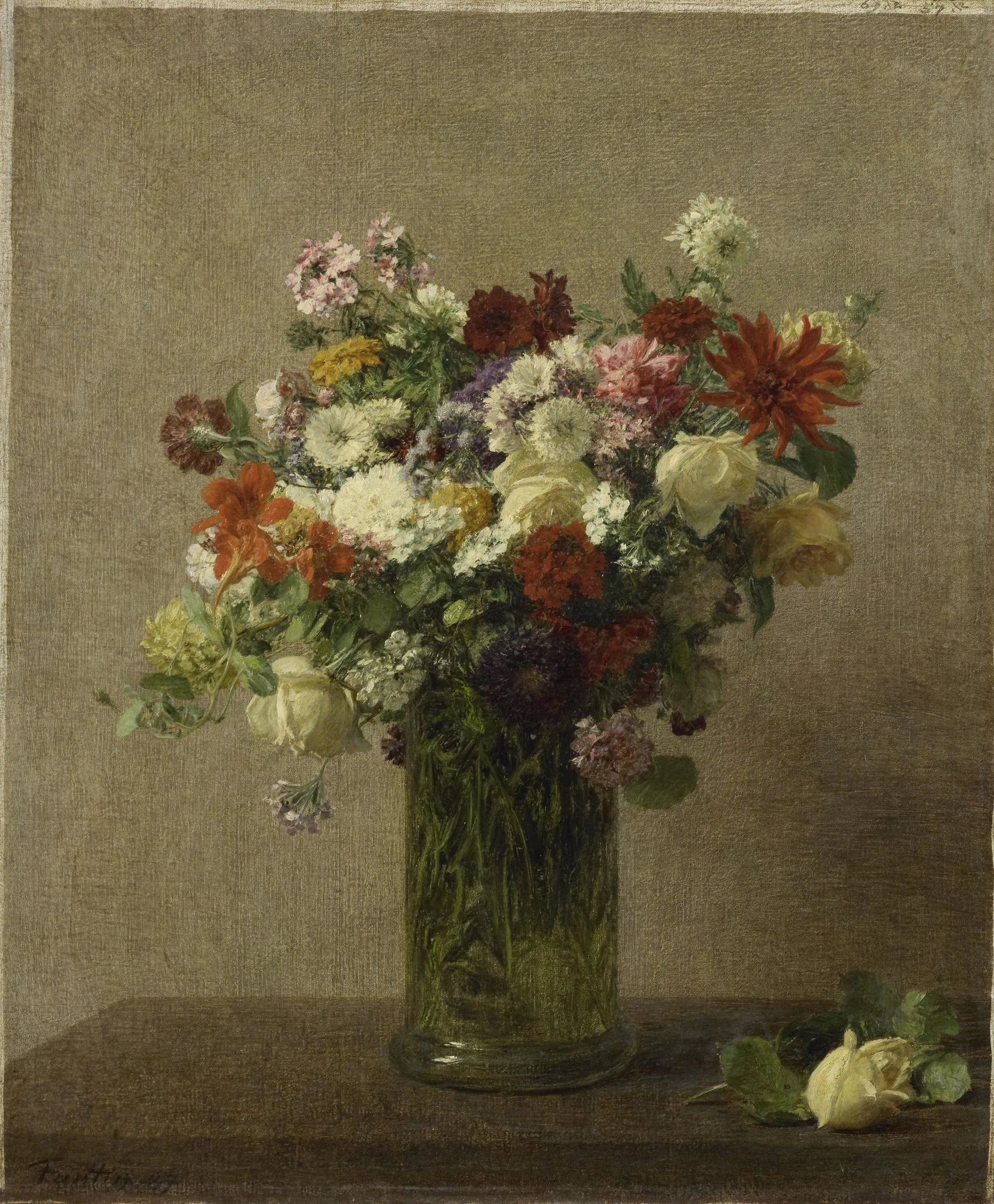 Still Life with Flowers – Henri Fantin-Latour Vintage Still Life Art Print | Wall Art Poster