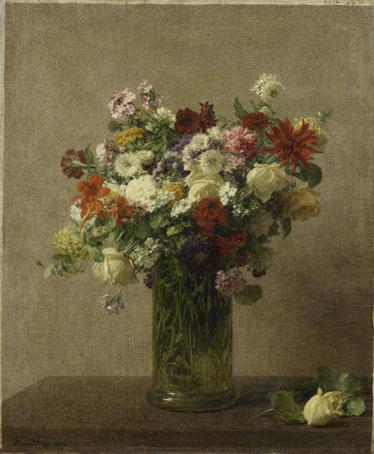 Still Life with Flowers – Henri Fantin-Latour Vintage Still Life Art Print | Wall Art Poster
