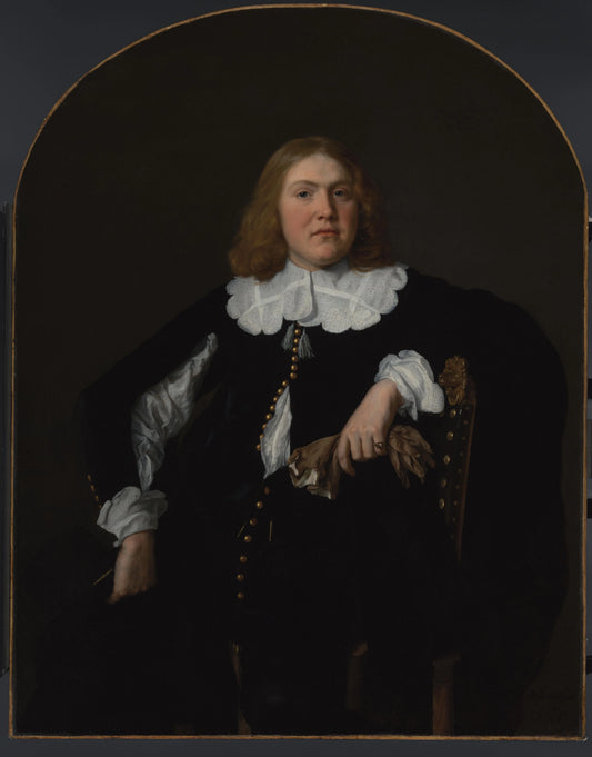 Portret van een man – Bartholomeus van der Helst (signed by artist) Vintage Art Print | Wall Art Poster