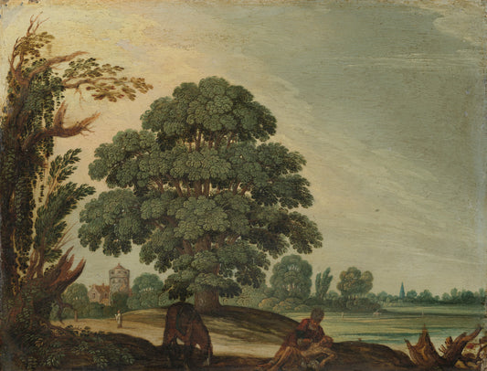 Landscape with the Good Samaritan – navolger van Adam Elsheimer Vintage Landscape Art Print | Wall Art Poster