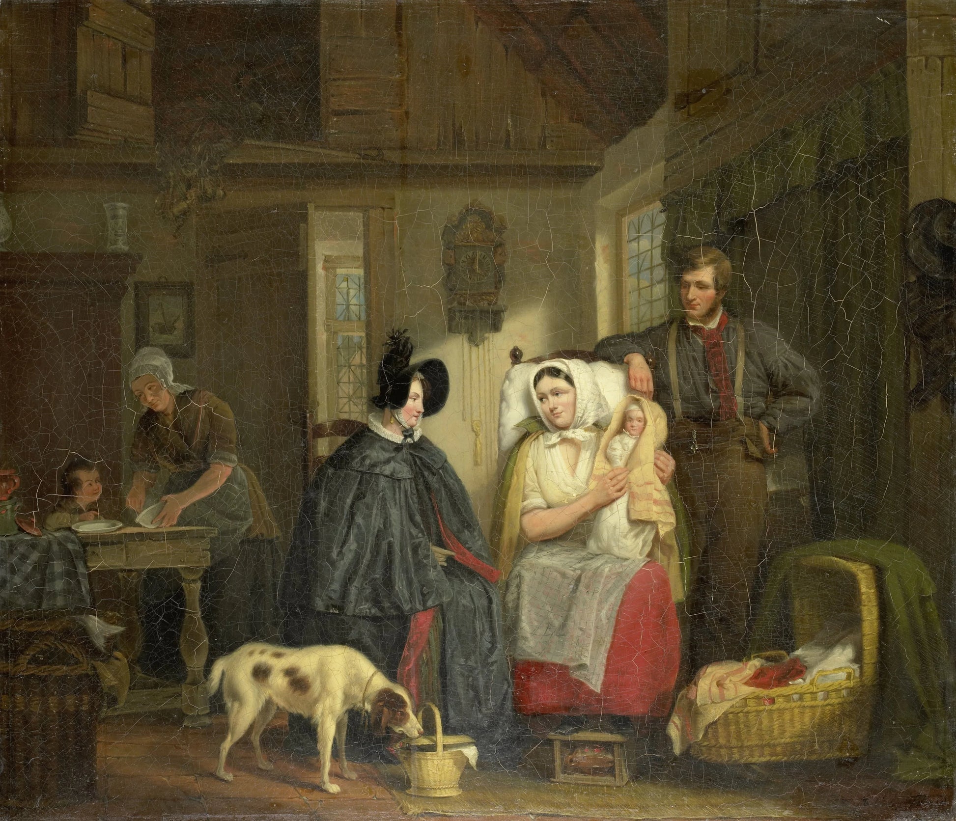 Visit to a New Mother – Moritz Calisch Vintage Art Print | Wall Art Poster