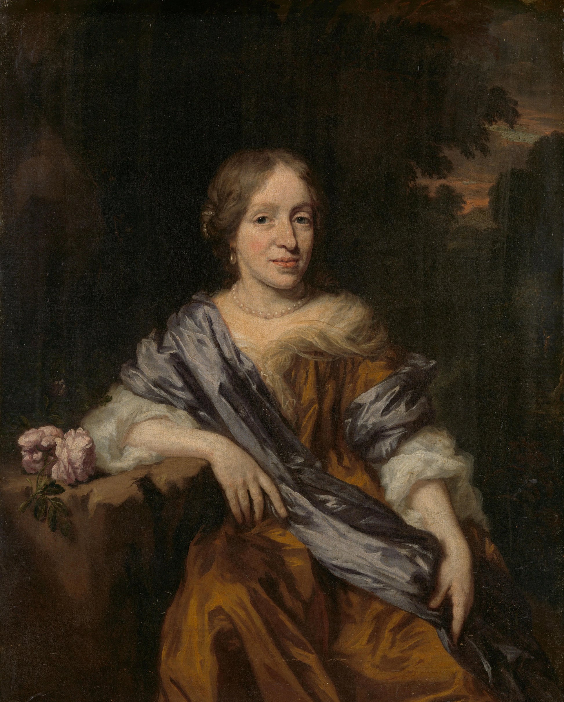 Portrait of Catharina Pottey, Sister of Willem and Sara Pottey – Nicolaes Maes Vintage Portrait Art Print | Wall Art Poster