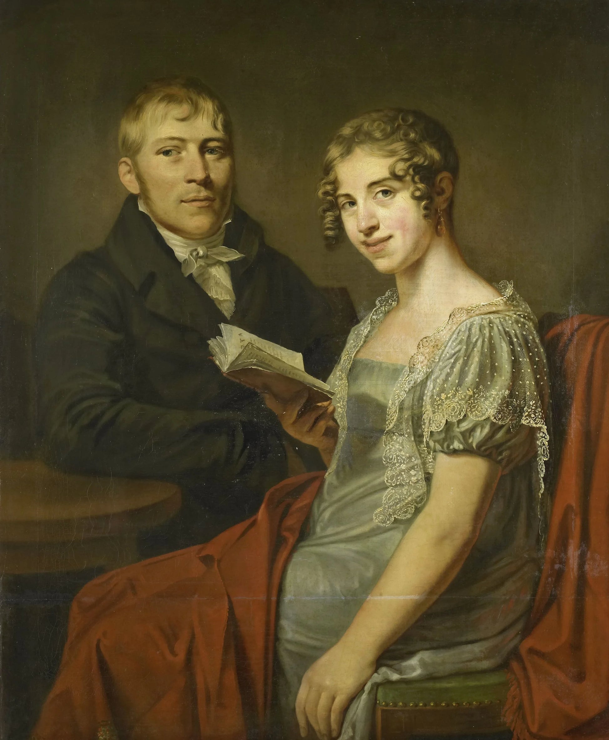 Hendrik Arend van den Brink (1783-1852) and his Wife Lucretia Johanna van de Poll (1790-1850) – Louis Moritz Vintage Portrait Art Print | Wall Art Poster