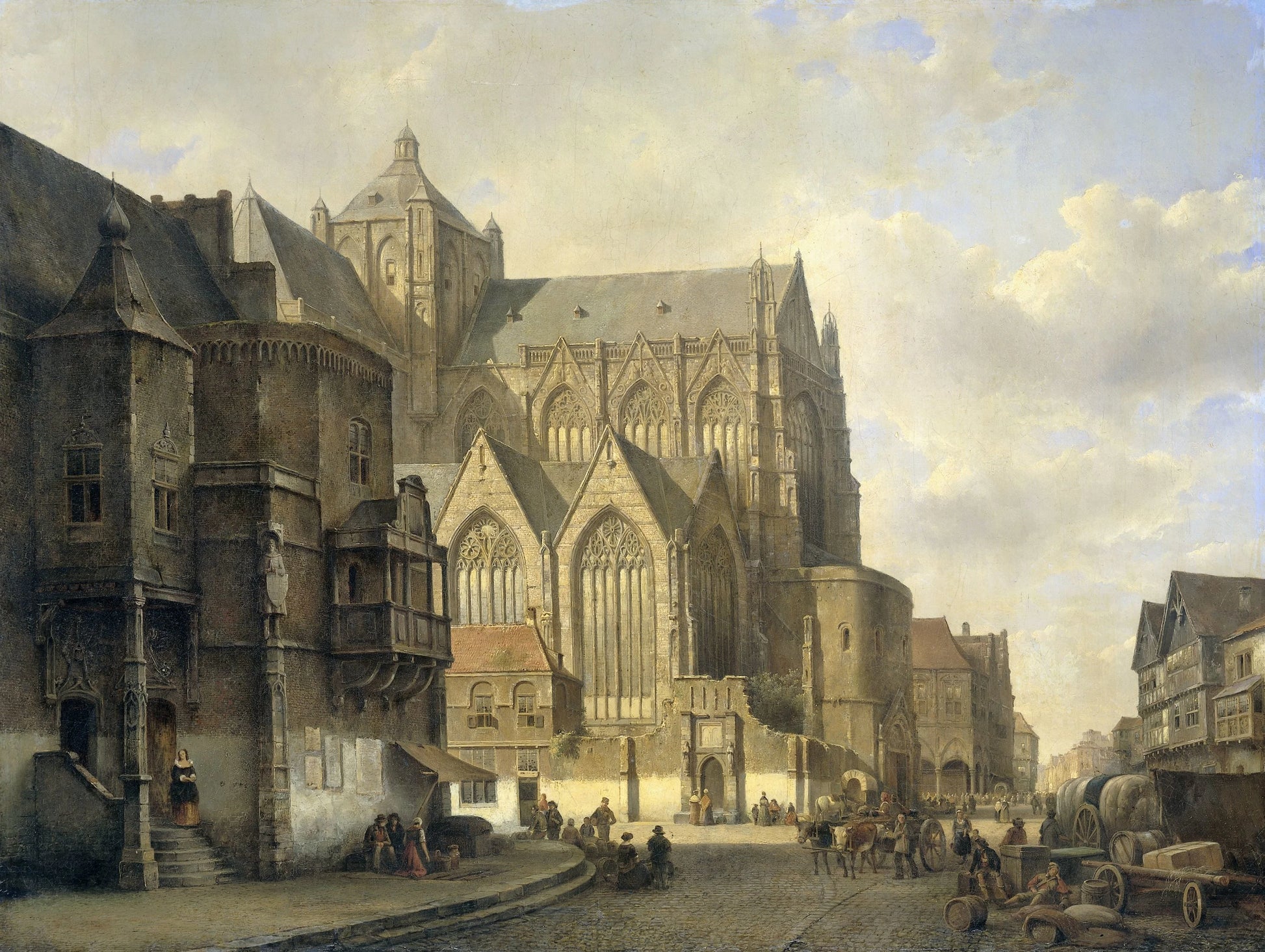Townscape – Kasparus Karsen (vermeld op object) Vintage Cityscape Art Print | Wall Art Poster