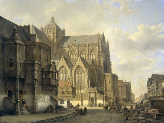 Townscape – Kasparus Karsen (vermeld op object) Vintage Cityscape Art Print | Wall Art Poster