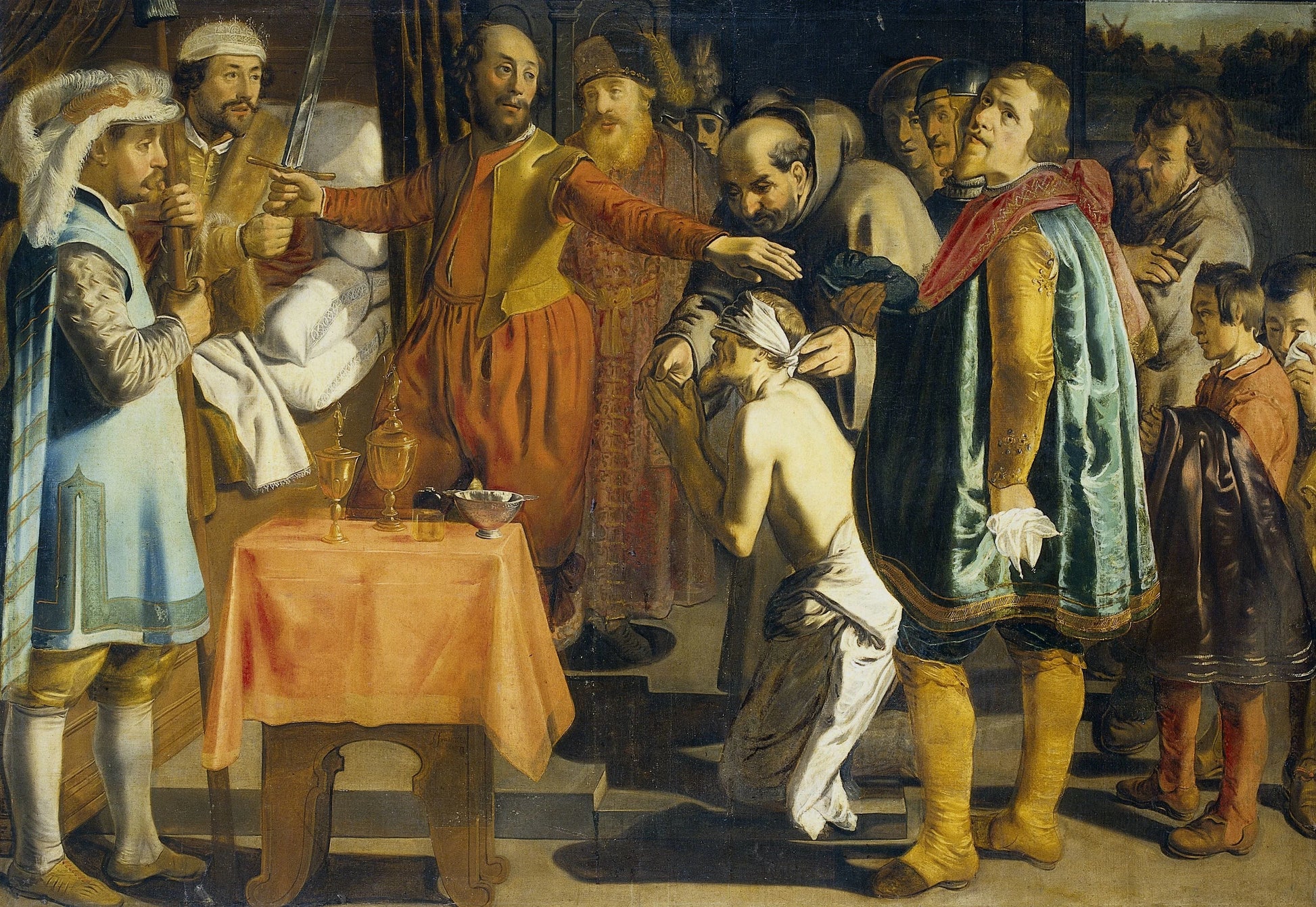Willem III, Count of Holland, Ordering the Beheadal of the Bailiff of Zuid Holland, 1336 – kopie naar Simon Henrixz Vintage Art Print | Wall Art Poster