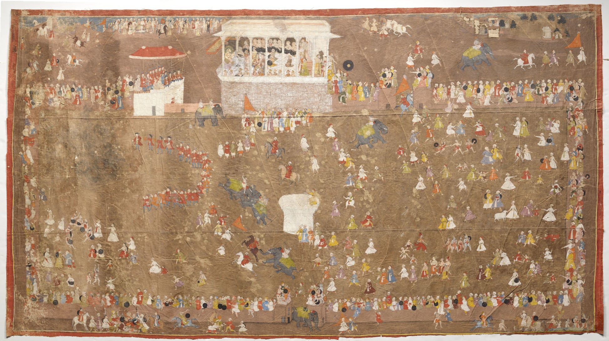Maharana Sangram Singh of Udaipur Entertaining Members of the Dutch East India Company led by Johan Josua Ketelaar in 1711 – anonymous Vintage Cityscape Art Print | Wall Art Poster