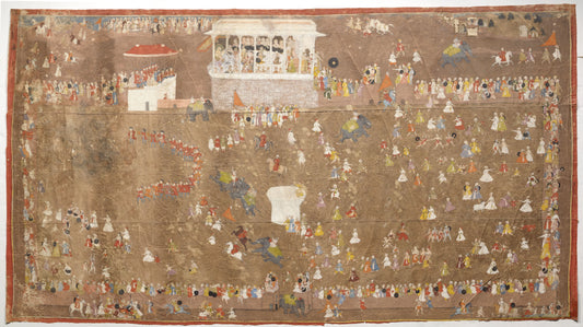 Maharana Sangram Singh of Udaipur Entertaining Members of the Dutch East India Company led by Johan Josua Ketelaar in 1711 – anonymous Vintage Cityscape Art Print | Wall Art Poster