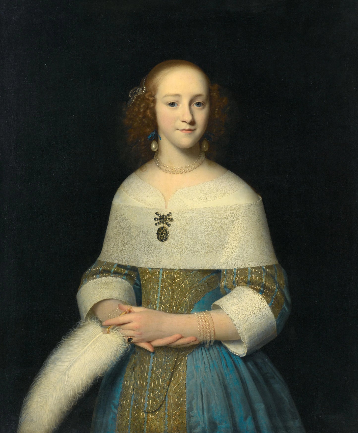 Portrait of a Young Woman, Possibly Susanna Reael – Isaack Luttichuys Vintage Portrait Art Print | Wall Art Poster