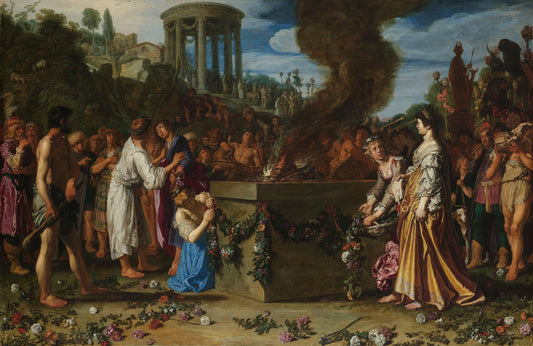 Orestes and Pylades Disputing at the Altar – Pieter Lastman (eigenhandig gesigneerd) Vintage Art Print | Wall Art Poster