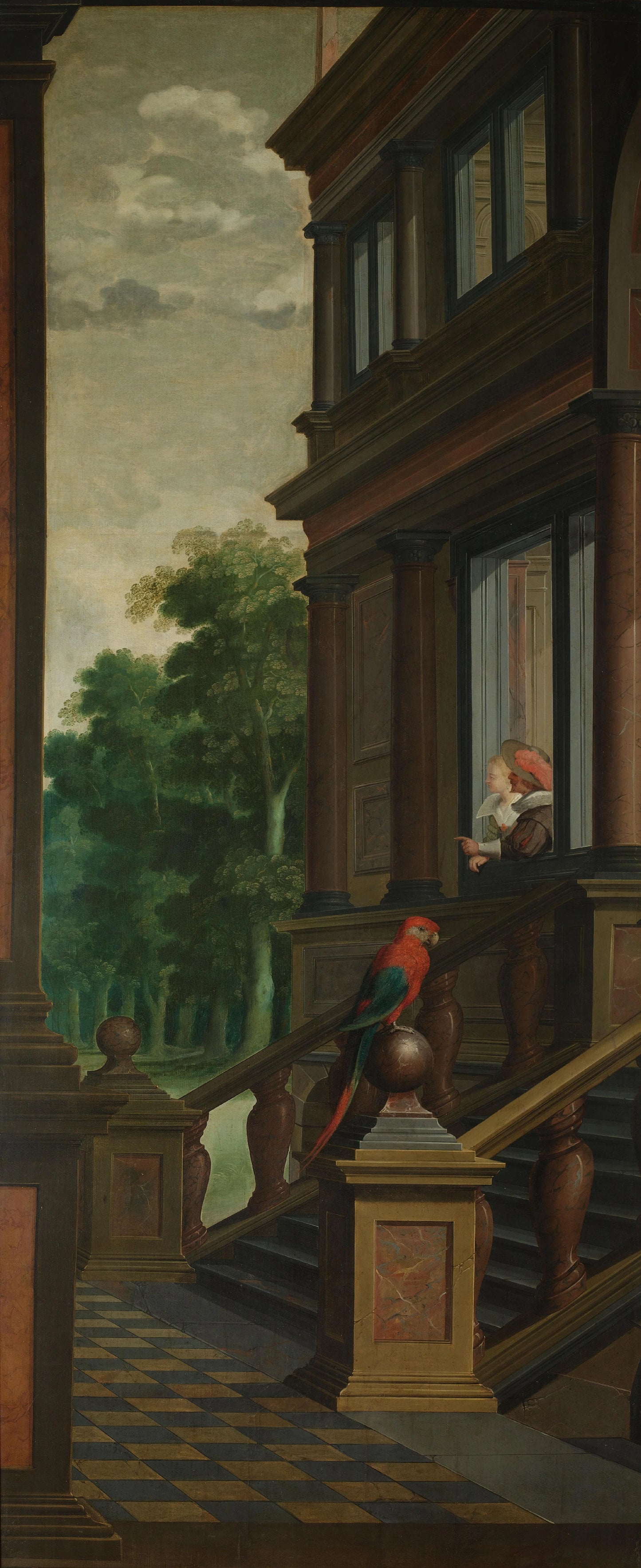 A Seven-Part Decorative Sequence: An Outdoor Stairway – Dirck van Delen Vintage Bird Study Art Print | Wall Art Poster