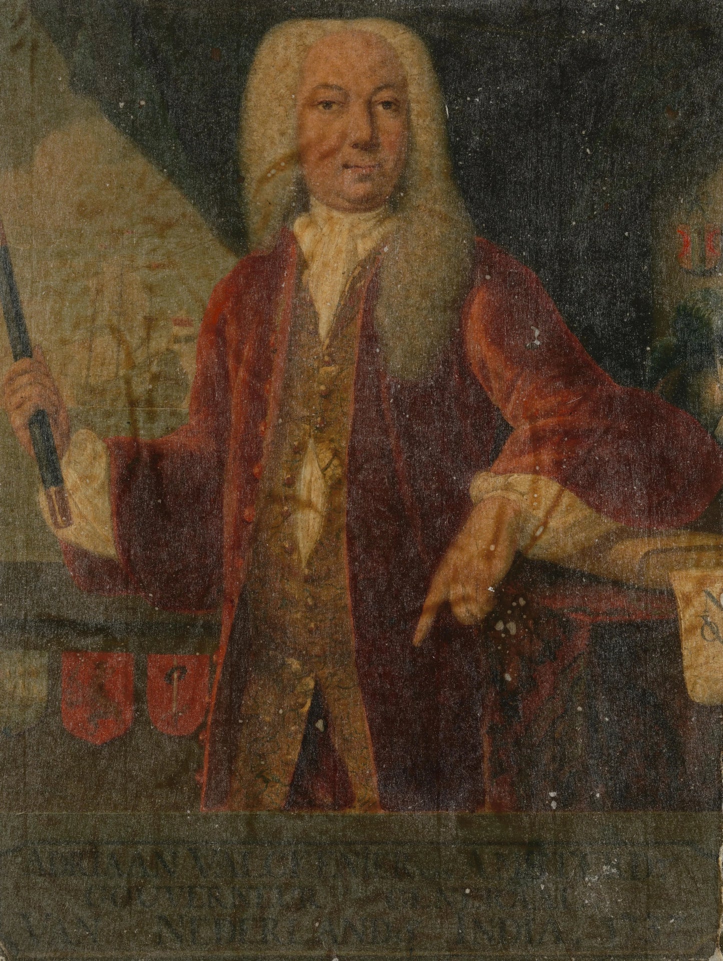 Portrait of Adriaan Valckenier, Governor-General of the Dutch East India Company – copy after Theodorus Justinus Rheen Vintage Portrait Art Print | Wall Art Poster